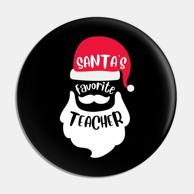 Santa's Favorite Teacher Pin by littleprints