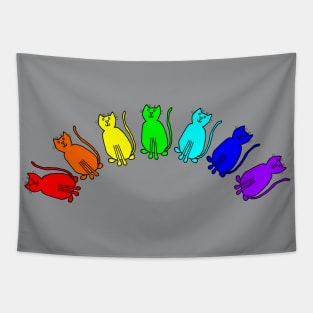 Cats in a Rainbow Tapestry