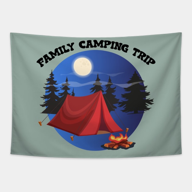 Family Camping Trip - 2023 Tapestry by nurkaymazdesing