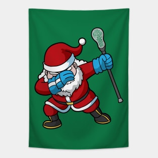 Lacrosse Lax Dabbing Santa Claus Christmas Tapestry