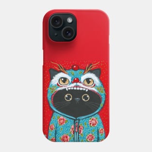 Kitty In A Dragon Hoodie Phone Case