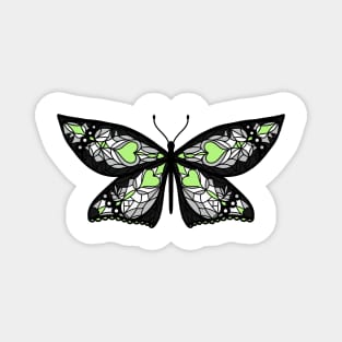 Fly With Pride: Agender Flag Butterfly Magnet