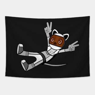 Peaceful Floating Space Quokka Tapestry