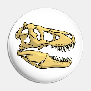 T-rex Skull Illustration Pin