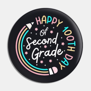 Happy 100Th Day 2Nd Grade 100 Days Of School Teacher Pin