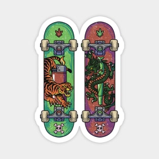Skate & Bake – Tiger vs Dragon Edition Magnet