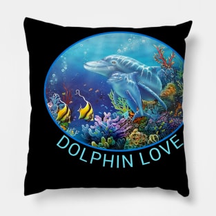 Dolphin love Pillow