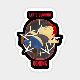 Let's Summon Demons - Vintage Dark Humour Magnet