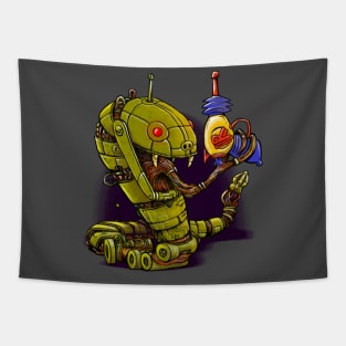 Robot Reptile Raygun! Tapestry