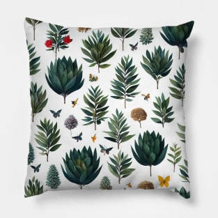 Chromatic Botanic Abstraction #44 Pillow