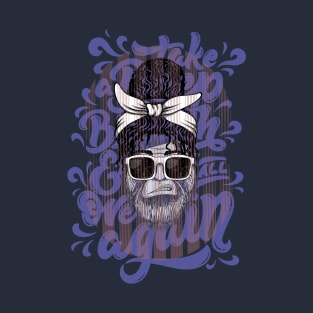 Beard glasses graffiti style T-Shirt