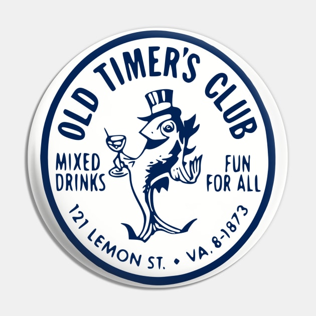 Old Timer's Club - Vintage Supper Club Matchbook Pin by Yesteeyear