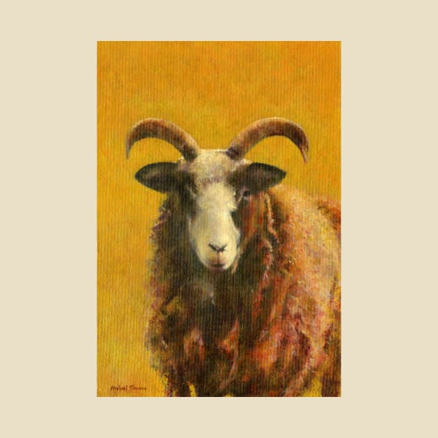 Jacob Sheep On Gold by mictomart