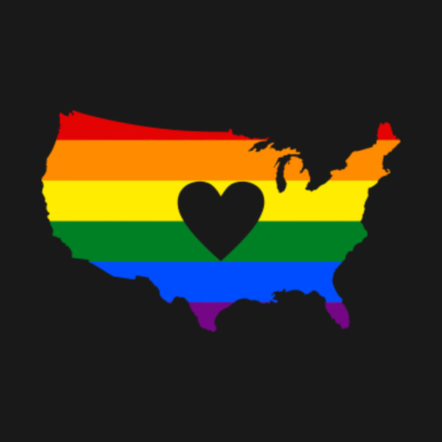 Lgbt Flag America Map