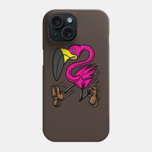 Flamingo in Boots Phone Case