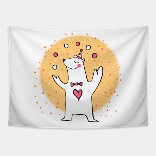 Party Polar Bear Tapestry