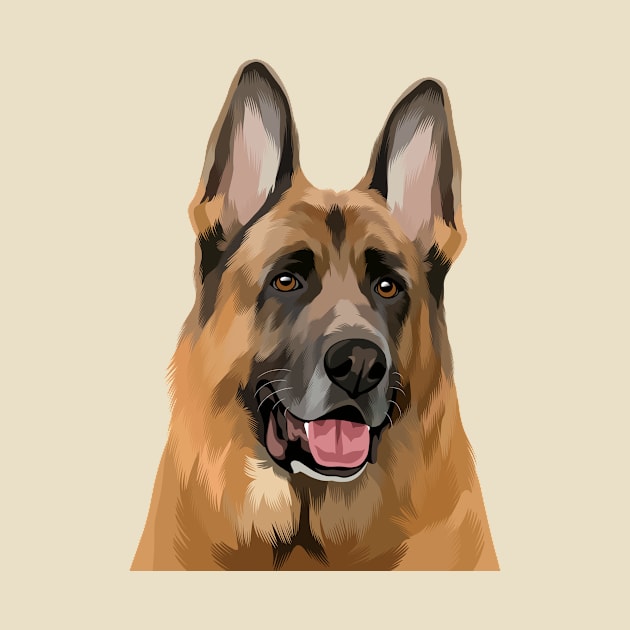 American Shepherd Illustration by Heywids