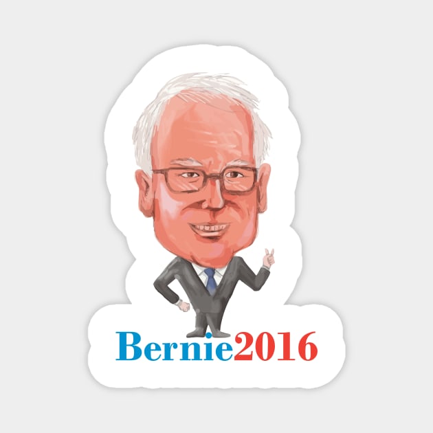 Bernie 2016 Democrat President Caricature Magnet by retrovectors