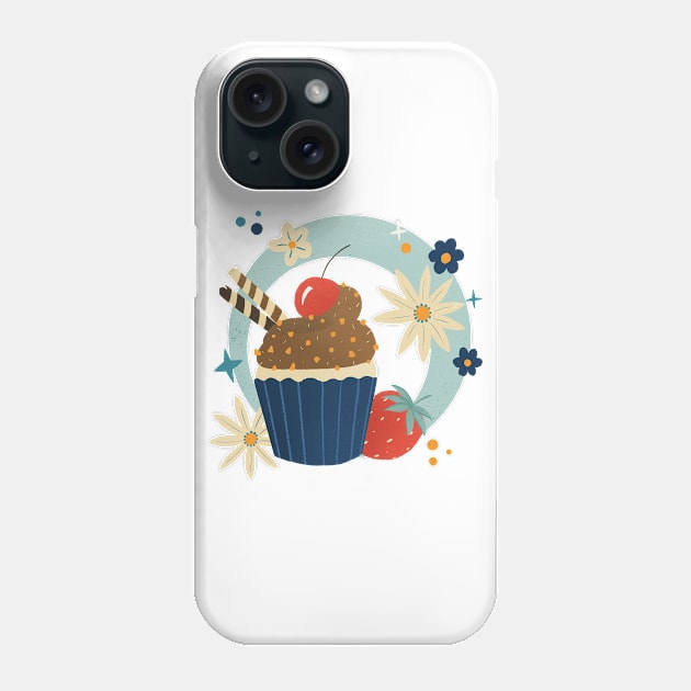 Chocolate cupcake Phone Case by Home Cyn Home 