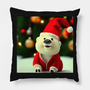 Capybara Christmas Claymation Pillow