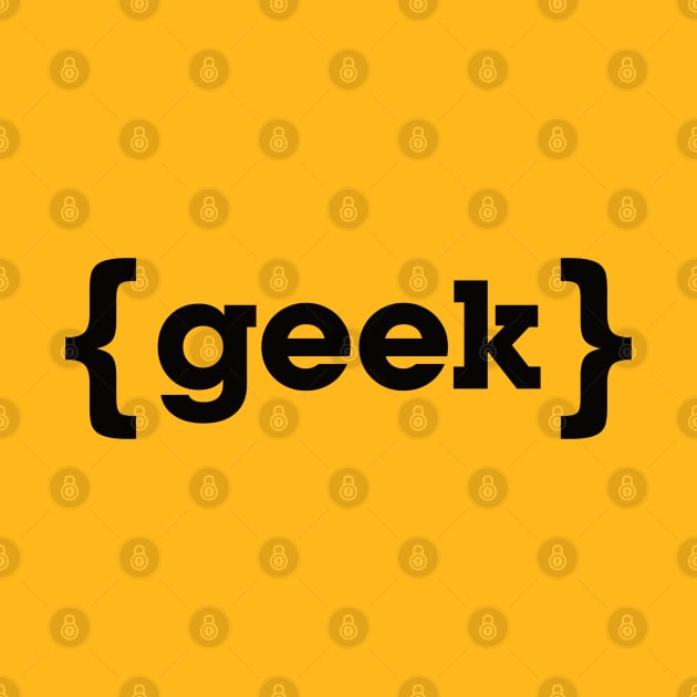 Geek in brackets. Black version by hyperactive