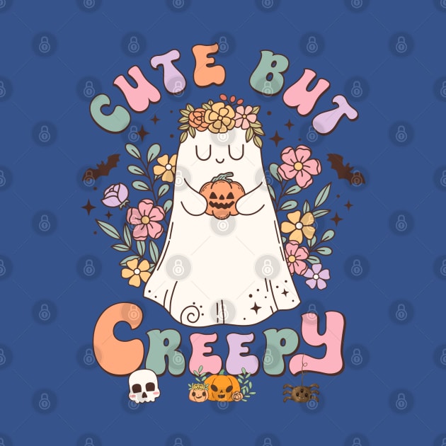 Cute But Creepy Groovy Halloween Ghost by Hypnotic Highs