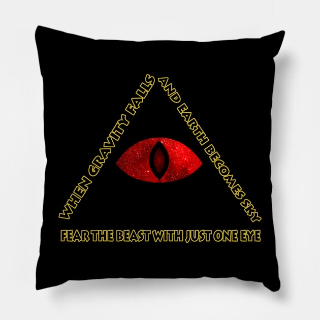 Gravity Falls- bill cipher fear the beast Pillow by Rebellion10