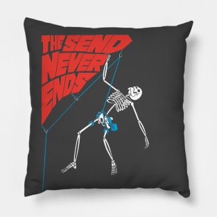 The Send Never Ends (red & cyan) Pillow