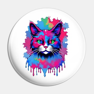 Tie Dye Cat Pin