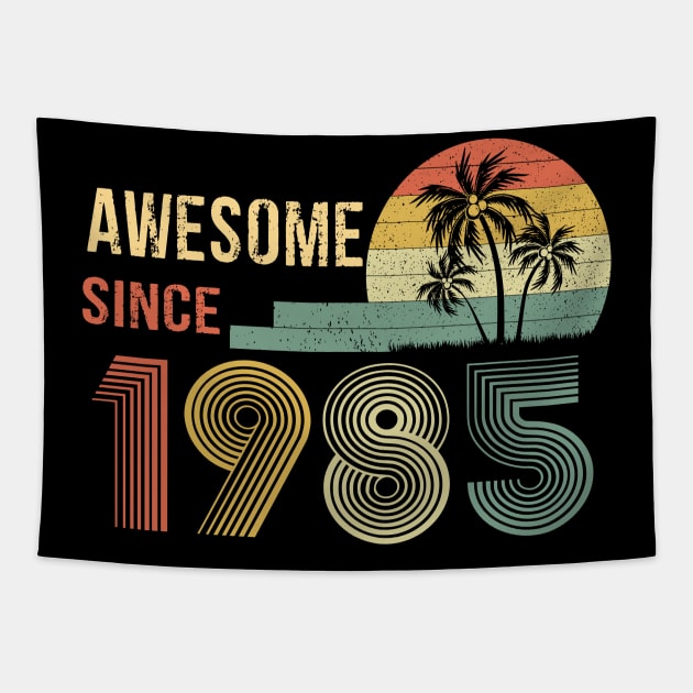 37 Years Old Awesome Since 1985 Gifts 37th Birthday Gift Tapestry by peskybeater