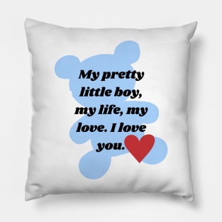 beautiful bear print with phrase Pillow