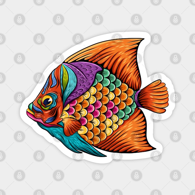 Surgeon Fish Colorful Magnet by Mako Design 