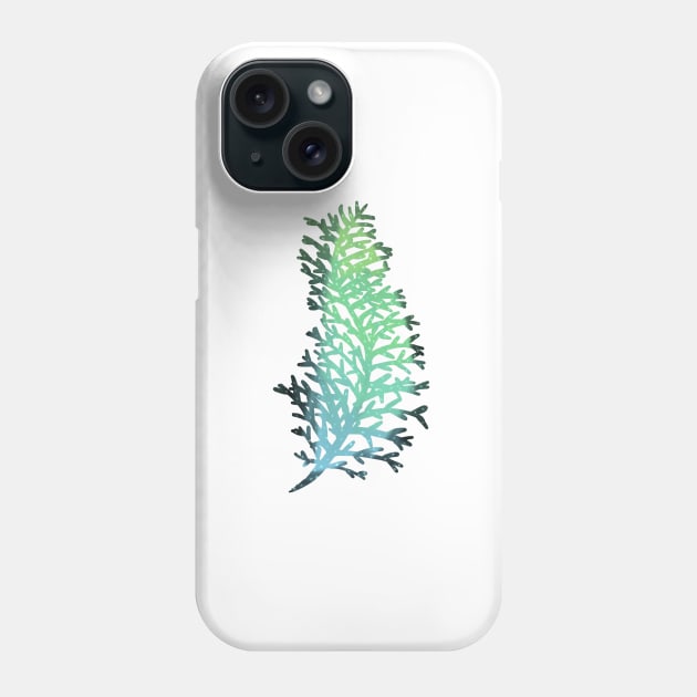 Disco Pine Leaf Phone Case by Bamsdrawz