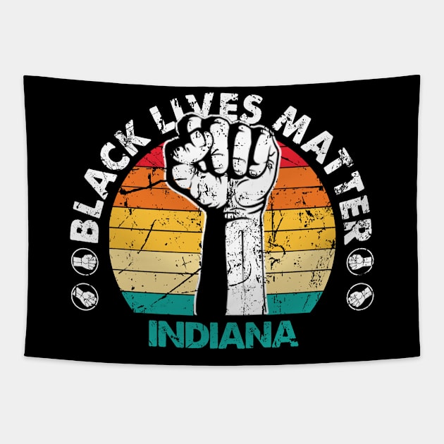 Indiana black lives matter political protest Tapestry by Jannysingle