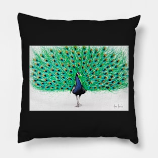 Proud Peacock Pillow