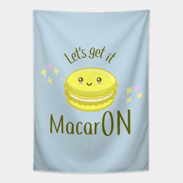 Macaron Lemon Tapestry by AnishaCreations