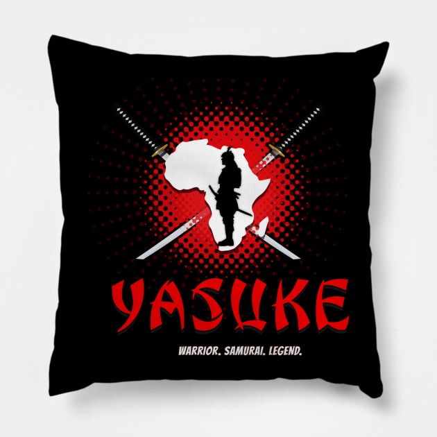 Yasuke - Warrior Samurai Legend Pillow by kmpfanworks