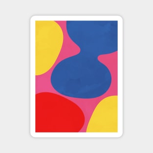 Retro Colorful Abstract Shapes Magnet