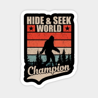 Hide And Seek World Champion Bigfoot Retro Magnet