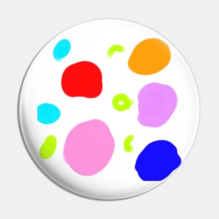 Colorful watercolor abstract balls art Pin