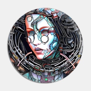 Artificial Intelligence Android Girl Pin