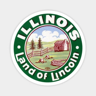 1940s Illinois, Land of Lincoln Magnet