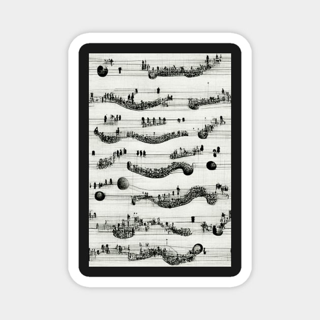 Musical Notes Pattern, perfect gift for all musicans and those who can't live without music #1 Magnet by Endless-Designs