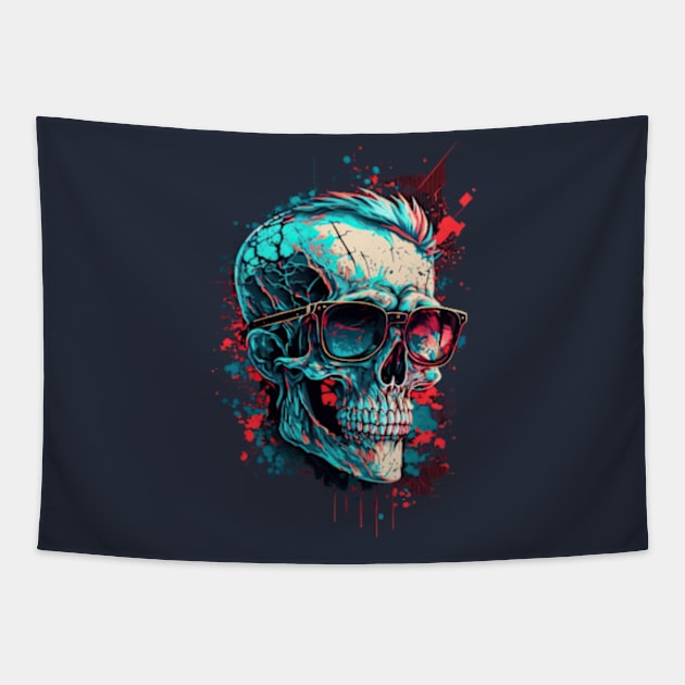 Hip and Cool Skull Tapestry by dmac