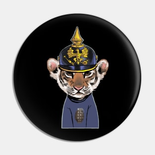 Tiger cub with spike helmet. Pin