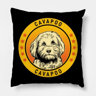 Cavapoo Dog Portrait Pillow