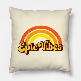 Epic Vibes - Retro Rainbow Pillow