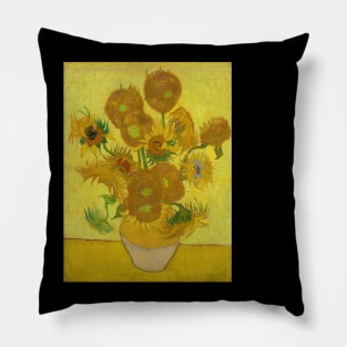 Van Gogh - Sunflowers, repetition of the 4th version (yellow background), 1889 Pillow