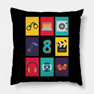 Sense8 Flat Icons Pillow