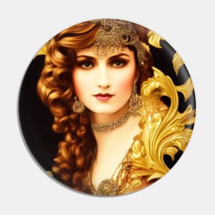 Woman With Filigrane Jewels Pin